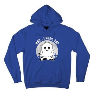 Moo I Mean Boo Spooky Ghost Cow Halloween Cute Gift Tall Hoodie