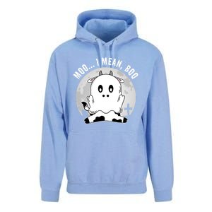 Moo I Mean Boo Spooky Ghost Cow Halloween Cute Gift Unisex Surf Hoodie