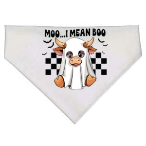 Moo I Mean Boo Ghost Cow Funny Halloween Costume Cow Lover USA-Made Doggie Bandana