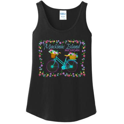 Mackinac Island Michigan Gift Vintage Bike Ladies Essential Tank