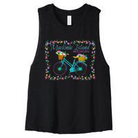 Mackinac Island Michigan Gift Vintage Bike Women's Racerback Cropped Tank