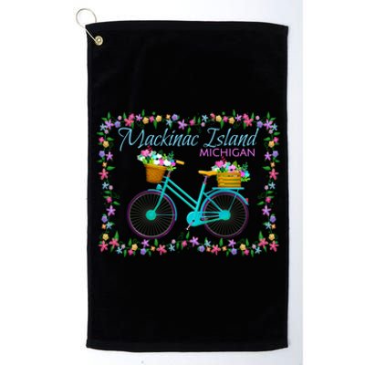 Mackinac Island Michigan Gift Vintage Bike Platinum Collection Golf Towel