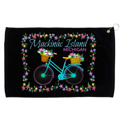 Mackinac Island Michigan Gift Vintage Bike Grommeted Golf Towel