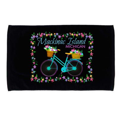 Mackinac Island Michigan Gift Vintage Bike Microfiber Hand Towel