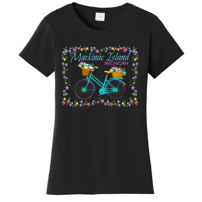 Mackinac Island Michigan Gift Vintage Bike Women's T-Shirt