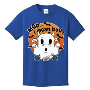 Moo I Mean Booo Cute Cow Ghost Halloween Gift Kids T-Shirt