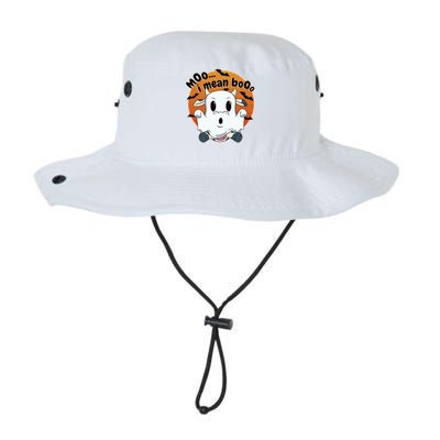 Moo I Mean Booo Cute Cow Ghost Halloween Gift Legacy Cool Fit Booney Bucket Hat