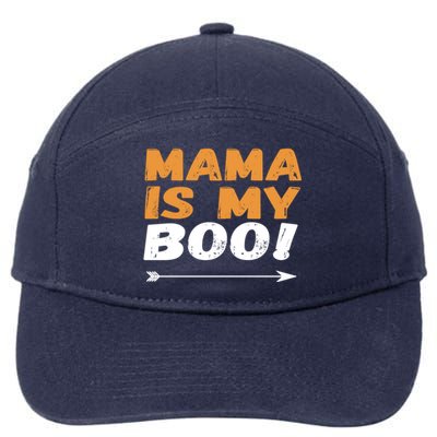 Mama Is My Boo Gift Funny Hallowen Teens Tee Gift 7-Panel Snapback Hat