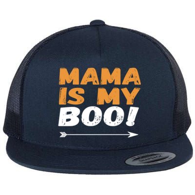 Mama Is My Boo Gift Funny Hallowen Teens Tee Gift Flat Bill Trucker Hat