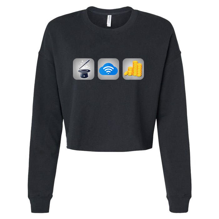 Magic Internet Money Cropped Pullover Crew