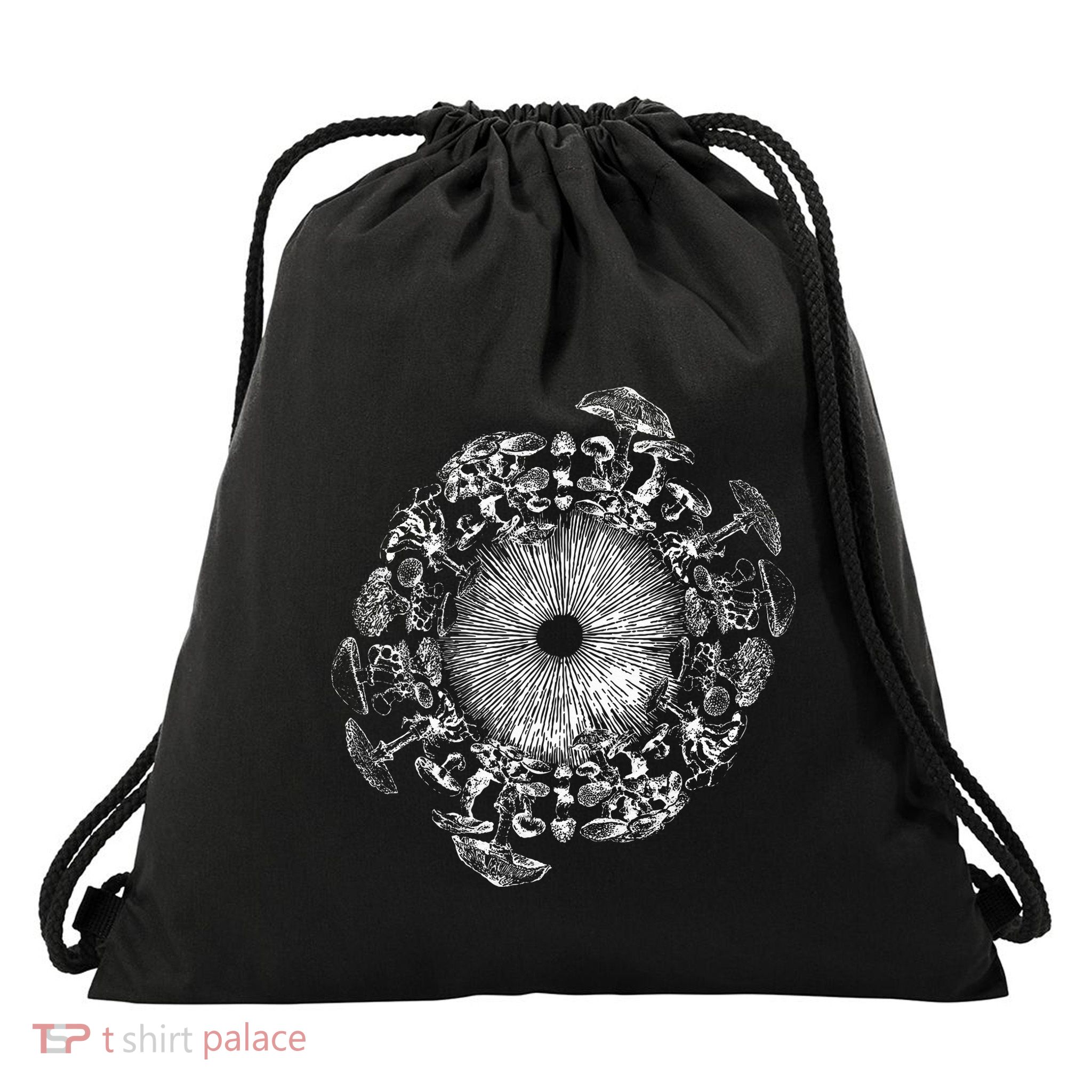 Mushroom Iris Mycology Foraging Mycologist Spore Drawstring Bag