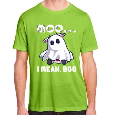 Moo I Mean Boo Cow Farming Halloween Gift Adult ChromaSoft Performance T-Shirt