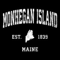 Monhegan Island Maine Me Vintage Athletic Sports Bucket Hat
