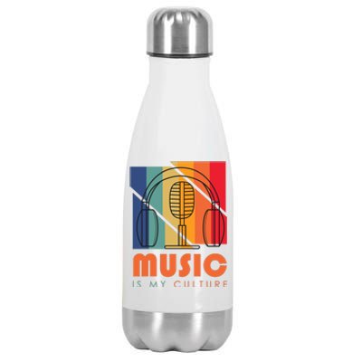 Music Is My Culture Stainless Steel Insulated Water Bottle