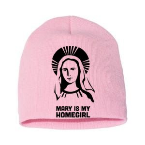 Mary Is My Homegirl Short Acrylic Beanie