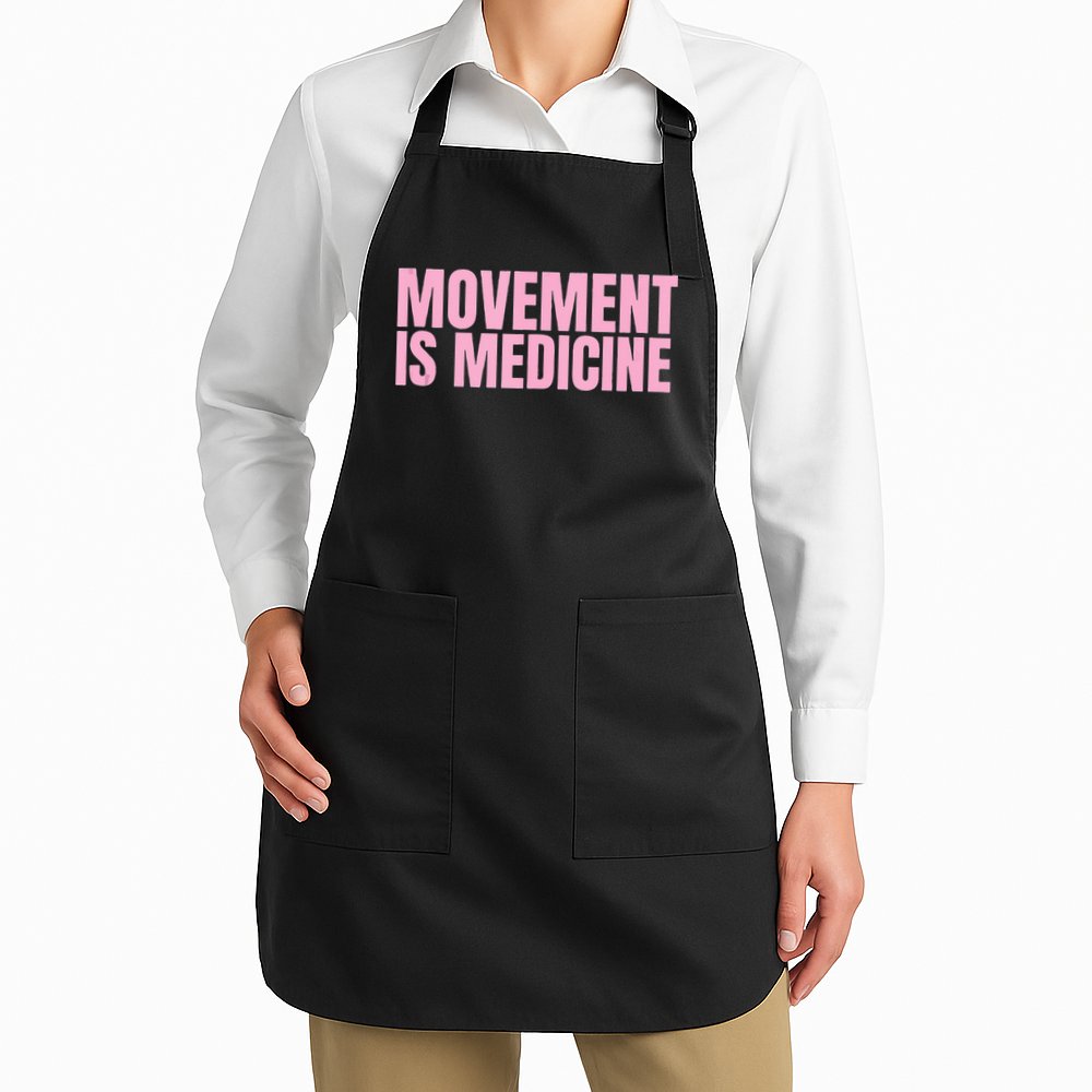 Movement Is Medicine Sports Weights Gym Fitness Athlete Apron