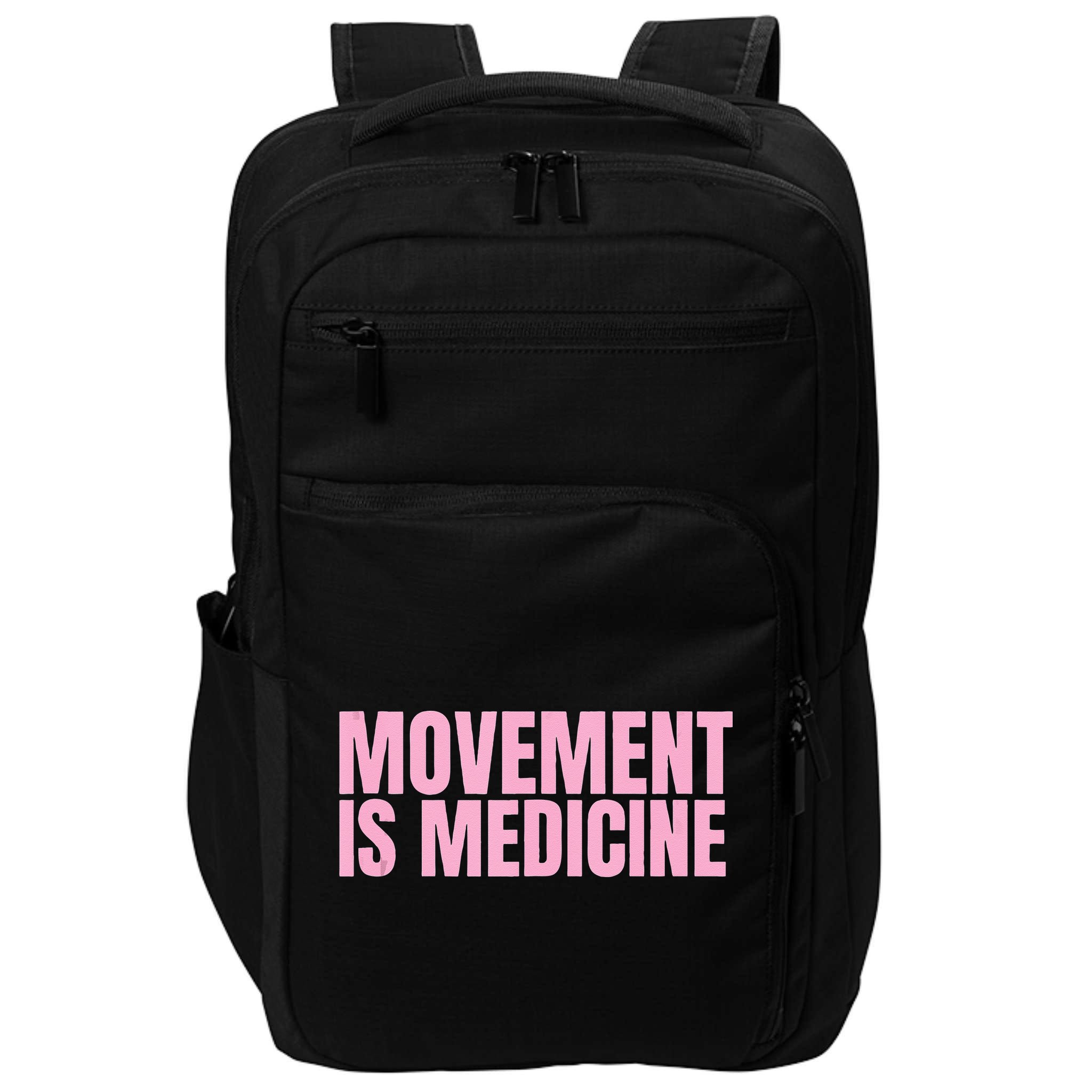 Movement Is Medicine Sports Weights Gym Fitness Athlete Impact Tech Backpack