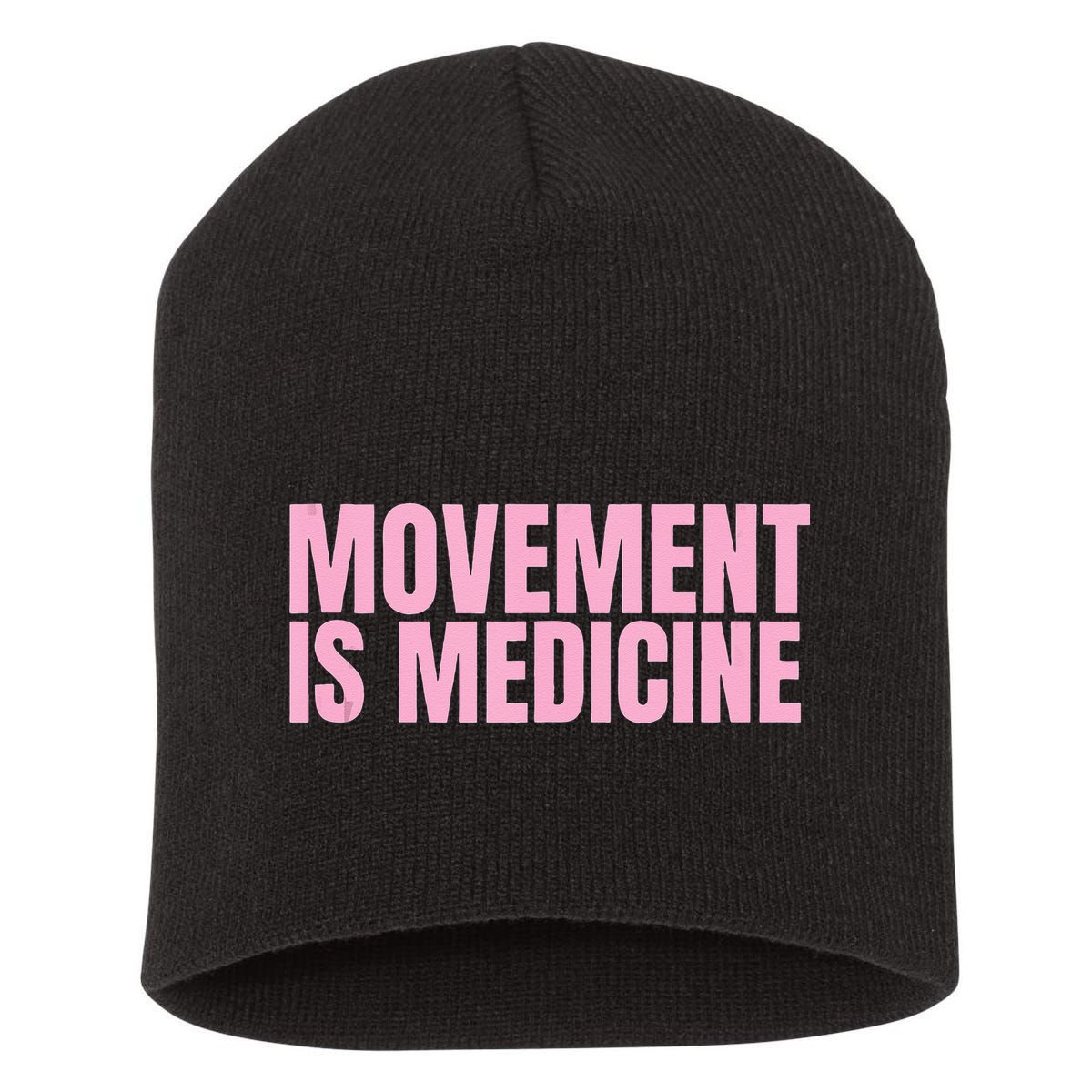 Movement Is Medicine Sports Weights Gym Fitness Athlete Short Acrylic Beanie