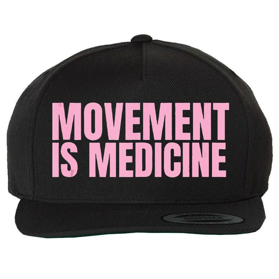 Movement Is Medicine Sports Weights Gym Fitness Athlete Wool Snapback Cap