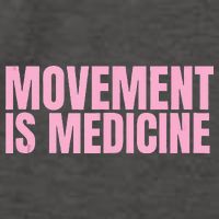 Movement Is Medicine Sports Weights Gym Fitness Athlete Vector Backpack