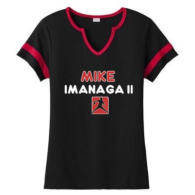 Mike Imanaga Mikey G Ladies Halftime Notch Neck Tee