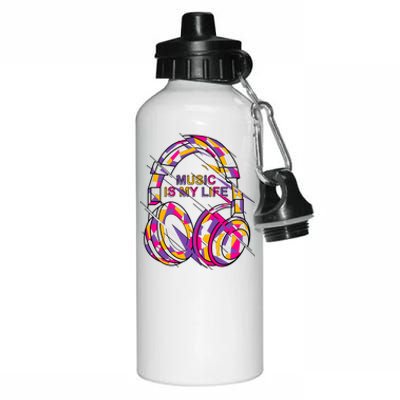 Music Is My Life Aluminum Water Bottle