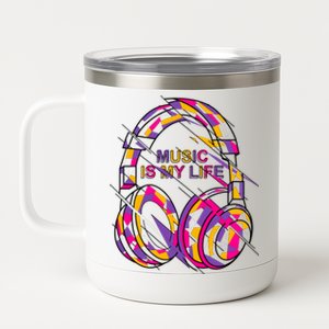 Music Is My Life 12 oz Stainless Steel Tumbler Cup