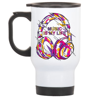 Music Is My Life Stainless Steel Travel Mug