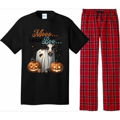 Moo I Mean Boo Cow Halloween Party Costume Gift Pajama Set