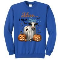 Moo I Mean Boo Cow Halloween Party Costume Gift Sweatshirt