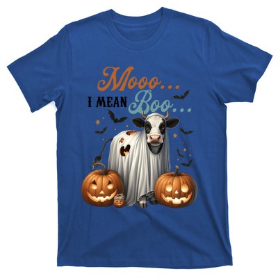 Moo I Mean Boo Cow Halloween Party Costume Gift T-Shirt