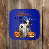 Moo I Mean Boo Cow Halloween Party Costume Gift Coaster