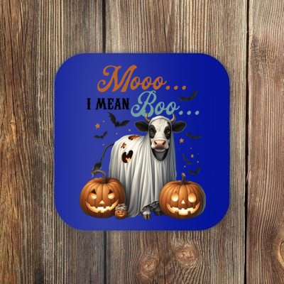 Moo I Mean Boo Cow Halloween Party Costume Gift Coaster