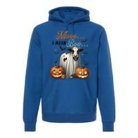 Moo I Mean Boo Cow Halloween Party Costume Gift Premium Hoodie