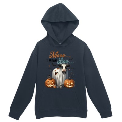 Moo I Mean Boo Cow Halloween Party Costume Gift Urban Pullover Hoodie