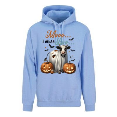 Moo I Mean Boo Cow Halloween Party Costume Gift Unisex Surf Hoodie