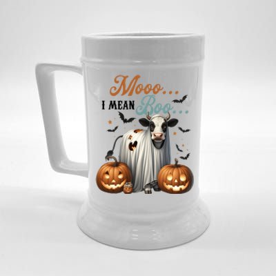 Moo I Mean Boo Cow Halloween Party Costume Gift Beer Stein