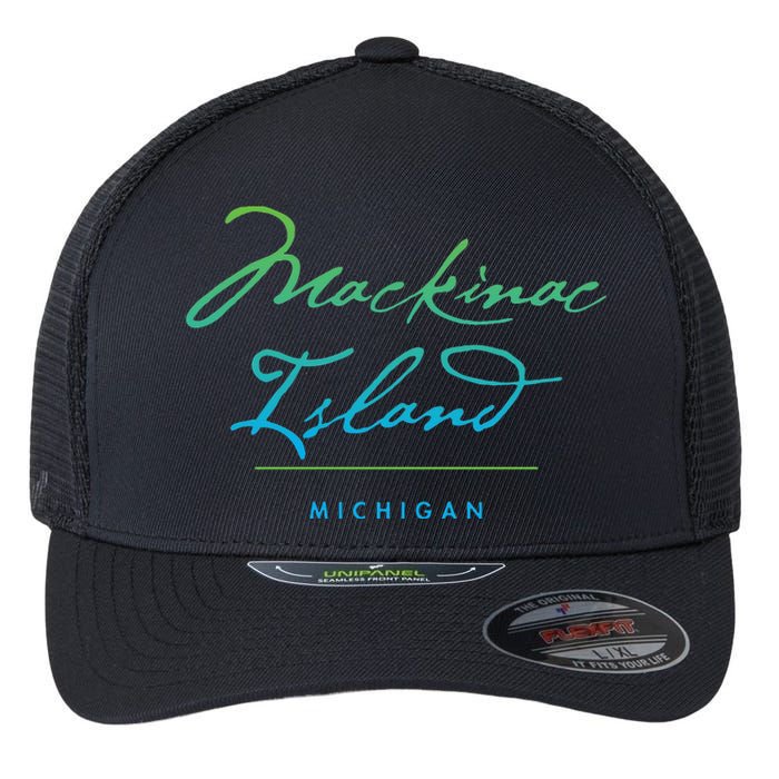 Mackinac Island Michigan Flexfit Unipanel Trucker Cap