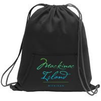 Mackinac Island Michigan Sweatshirt Cinch Pack Bag