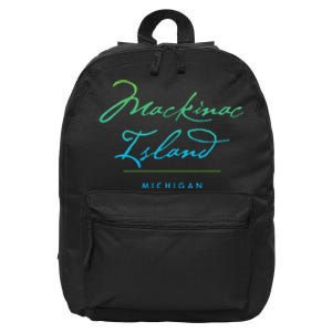 Mackinac Island Michigan 16 in Basic Backpack