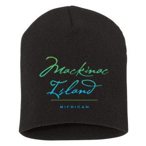 Mackinac Island Michigan Short Acrylic Beanie