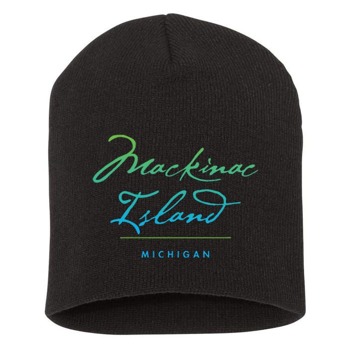 Mackinac Island Michigan Short Acrylic Beanie