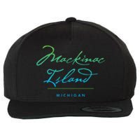 Mackinac Island Michigan Wool Snapback Cap