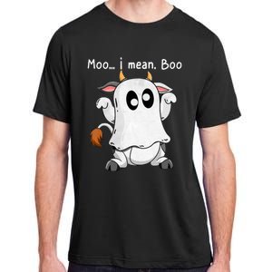 Moo I Mean Boo Ghost Cow Ghost Cow Halloween Farmer Adult ChromaSoft Performance T-Shirt