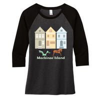 Mackinac Island Women's Tri-Blend 3/4-Sleeve Raglan Shirt