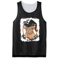 Moo I Mean Boo Ghost Witch Cow Bleached Funny Halloween Mesh Reversible Basketball Jersey Tank