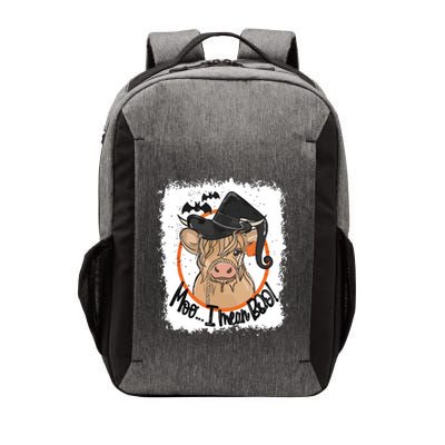 Moo I Mean Boo Ghost Witch Cow Bleached Funny Halloween Vector Backpack
