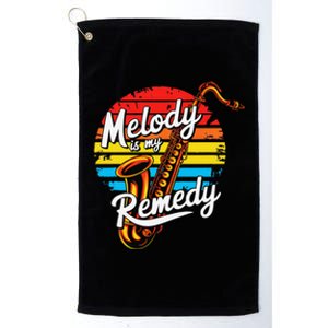 Melody Is My Remedy Funny Saxophone Platinum Collection Golf Towel