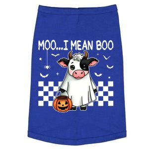 Moo I Mean Boo Cute Ghost Cow Halloween Pumpkin Cow Lover Cute Gift Doggie Tank