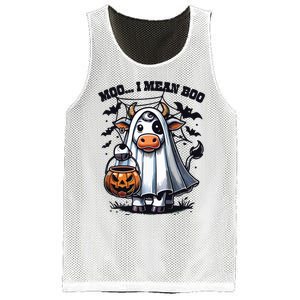 Moo I Mean Boo Witch Scottish Highland Cow Halloween Raglan Baseball Mesh Reversible Basketball Jersey Tank